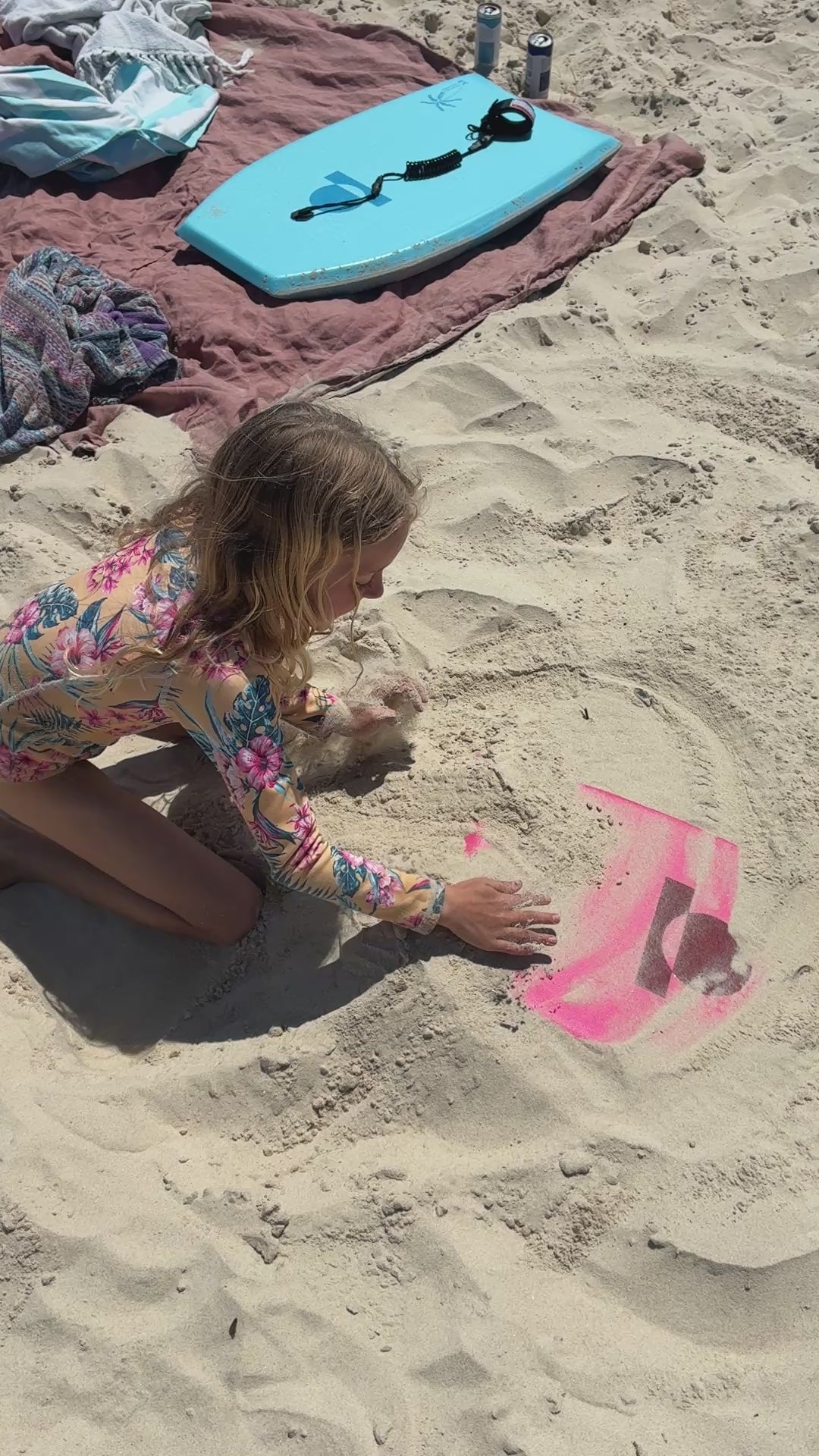 Summer vibes 22" Mini Bodyboard 56cm - Hot Pink