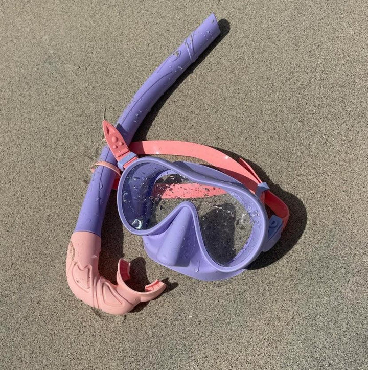 Seaside ave Mask & Snorkel Set - Purple Coral Candy Combo